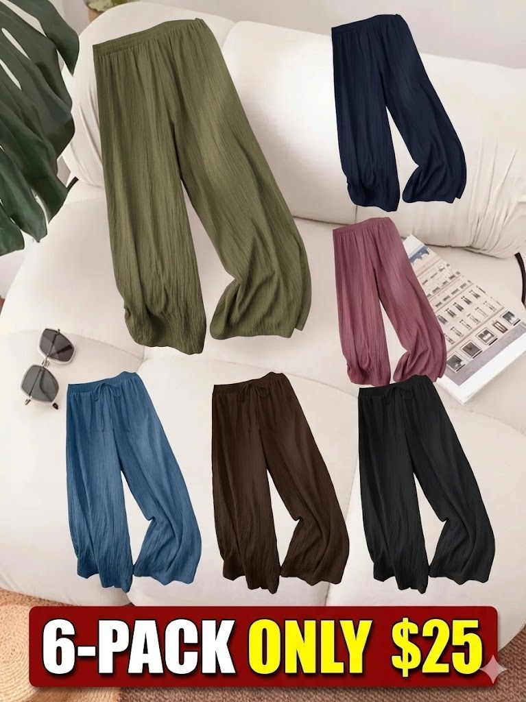 Women's Solid Color Wide Leg Pants