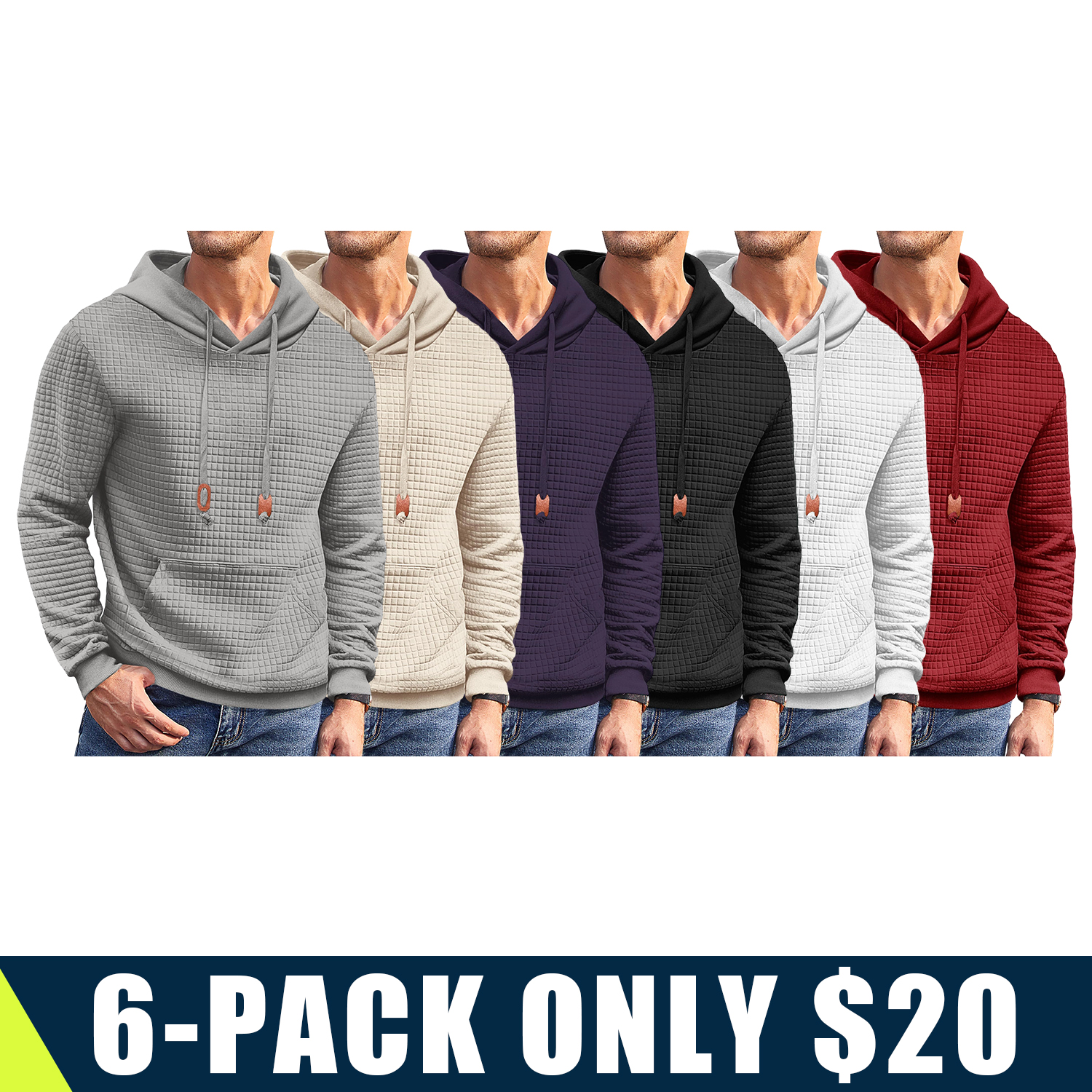 Men’s Athletic Pullover Hoodie with Kangaroo Pocket