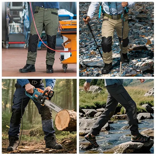 Men's Tactical Work Pants are equipped with a stretched waistband and pockets