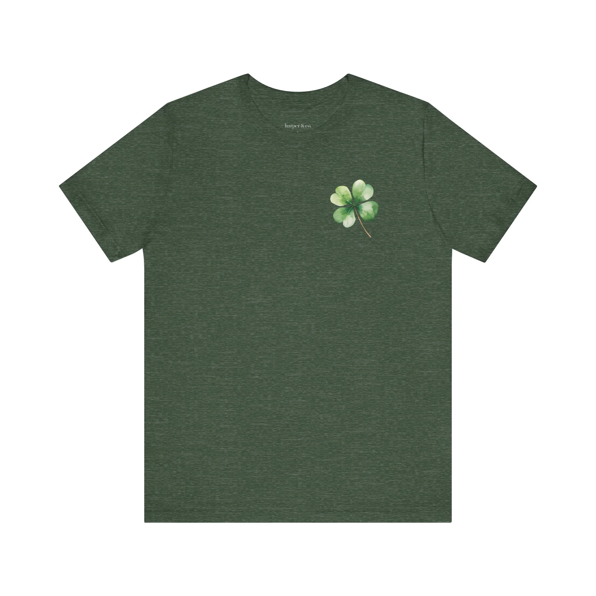 Watercolor Clover Pocket Unisex Jersey Short Sleeve Tee