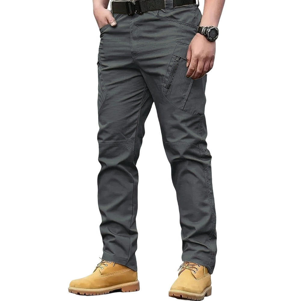 Men's Beige Tactical Cargo Pants - Durable Utility Work & Outdoor Pants