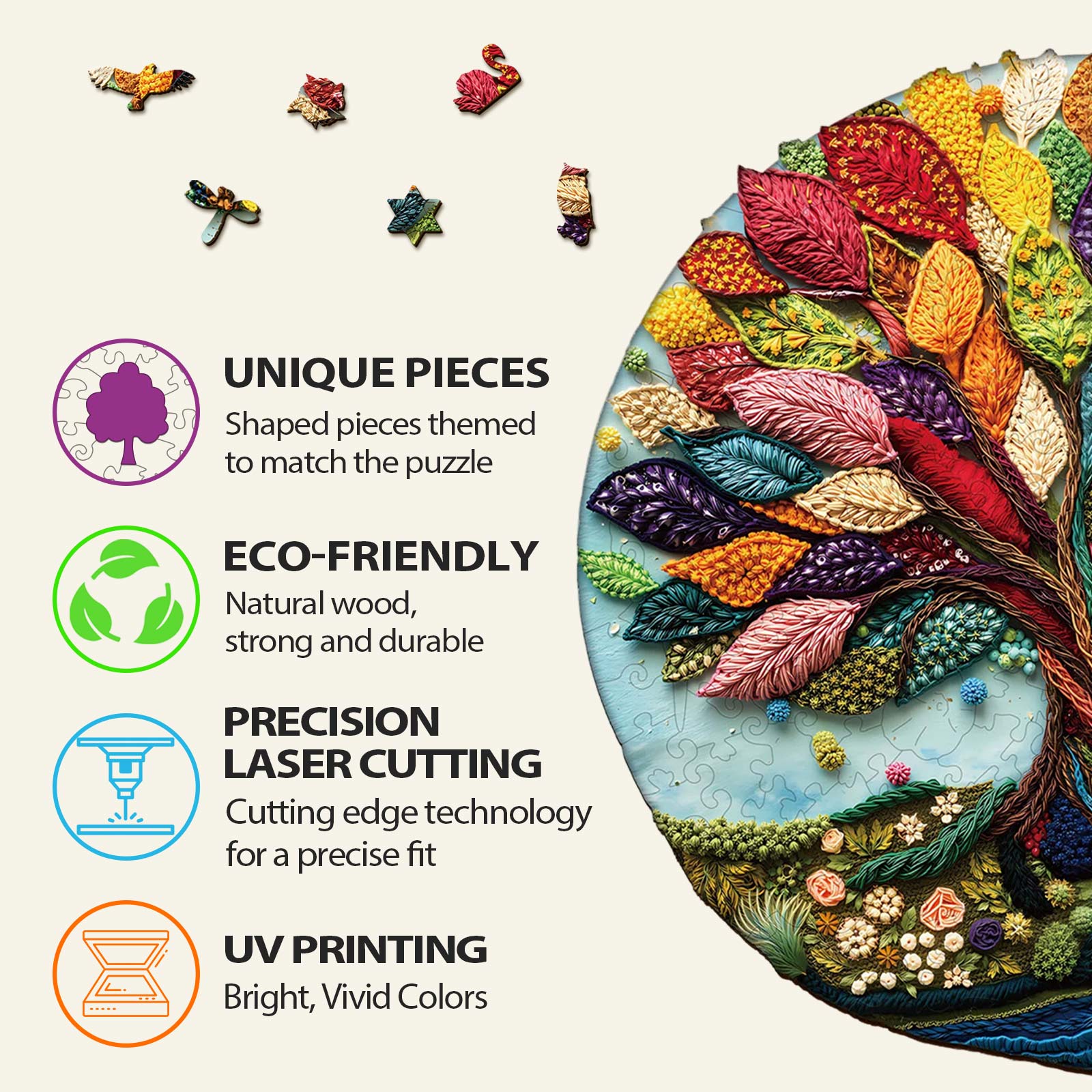 Fibrous Life Tree Wooden Jigsaw Puzzle