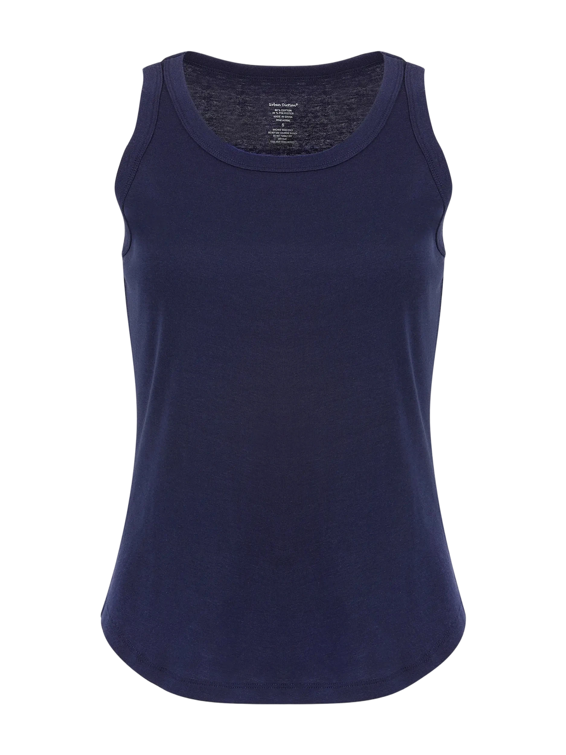 Scoop Neck Tank Tops Packs Multi Colors Basic Soft Comfort Sleeveless Tops Casual Womenswear Colorful Cotton