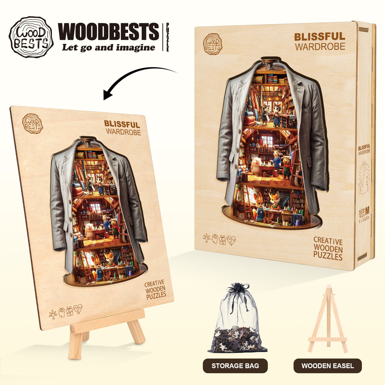 Blissful Wardrobe Wooden Jigsaw Puzzle