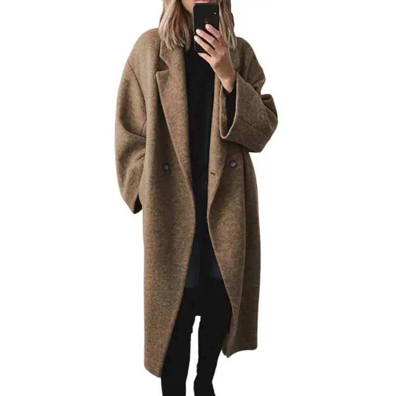 Winter Double-Breasted Wool Coat