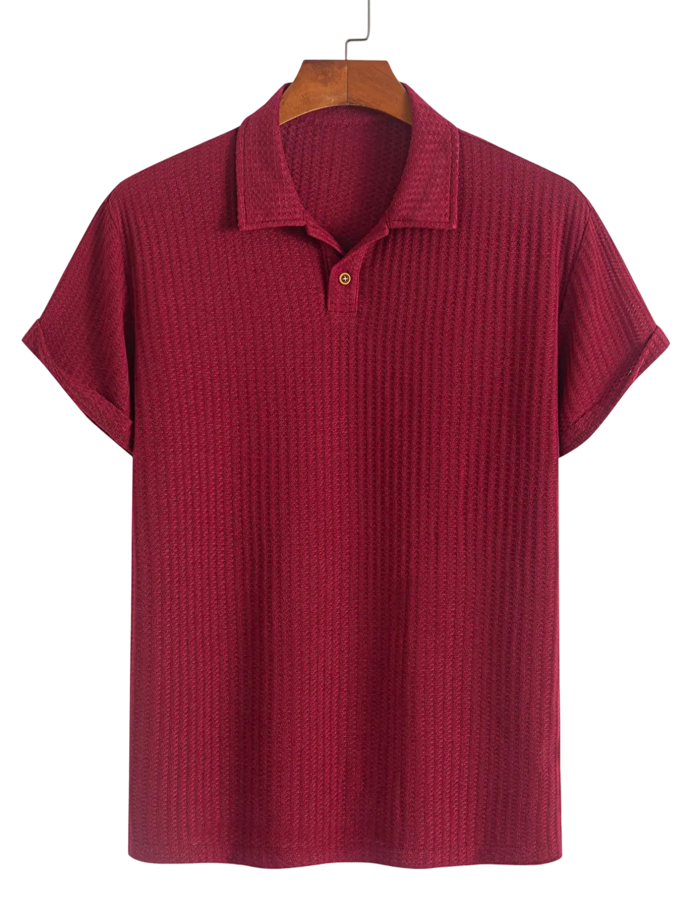 Men's Casual Jacquard Knit Polo Shirt – A Must-Have for Summer