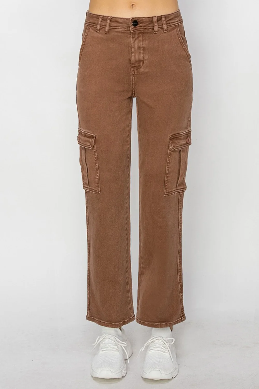 Full Size High Rise Cargo Jeans
