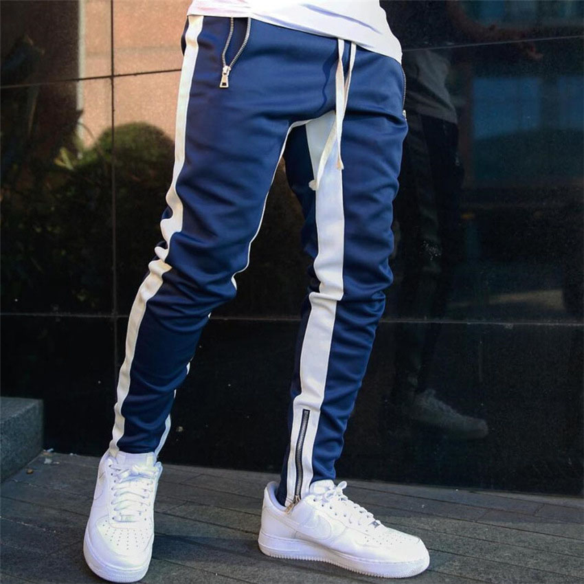 Men'S Patchwork Pocket Casual Knitted Trousers