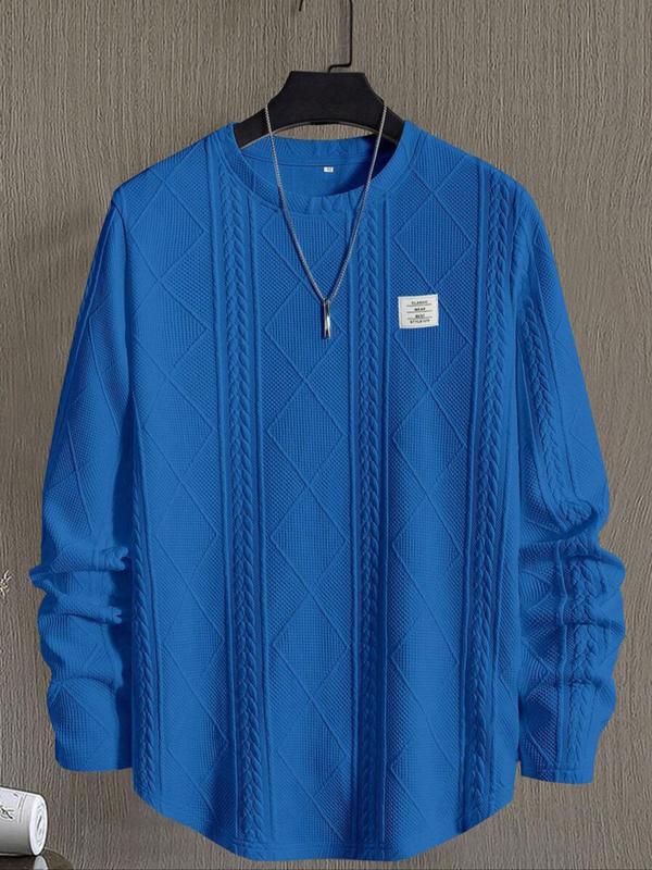 Men’s Knit Pullover – Regular Fit Crewneck Long Sleeve Top