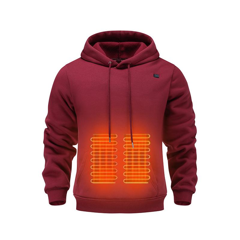 🔥Men’s USB Heated Hoodie with Adjustable Heating – Winter Outdoor Thermal Sweatshirt🔥