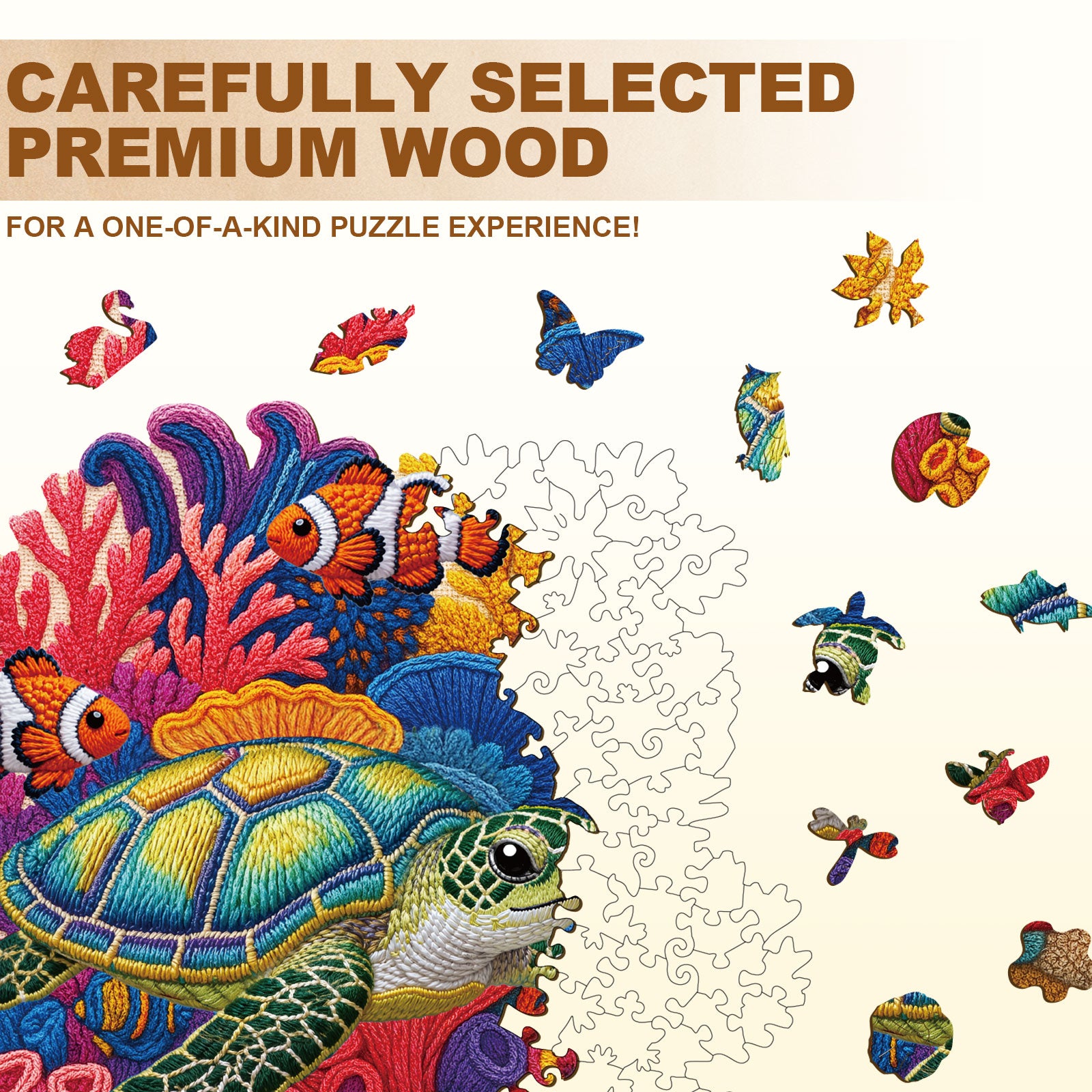 Woven Turtle Wooden Jigsaw Puzzle