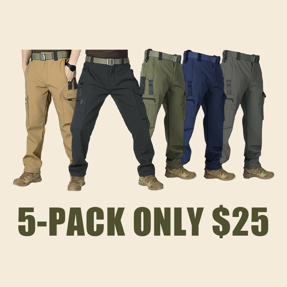 Men’s Tactical Fleece-Lined Joggers — Windproof Outdoor Pants