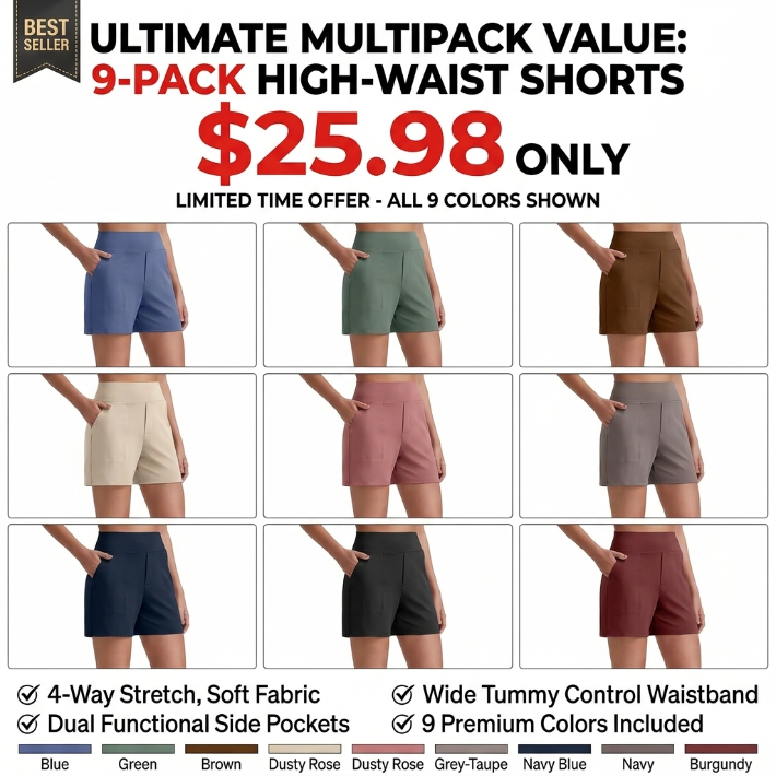 Women's Athletic Shorts High Waisted Running Yoga Shorts Summer Casual Burmuda Shorts with Pockets Activewear