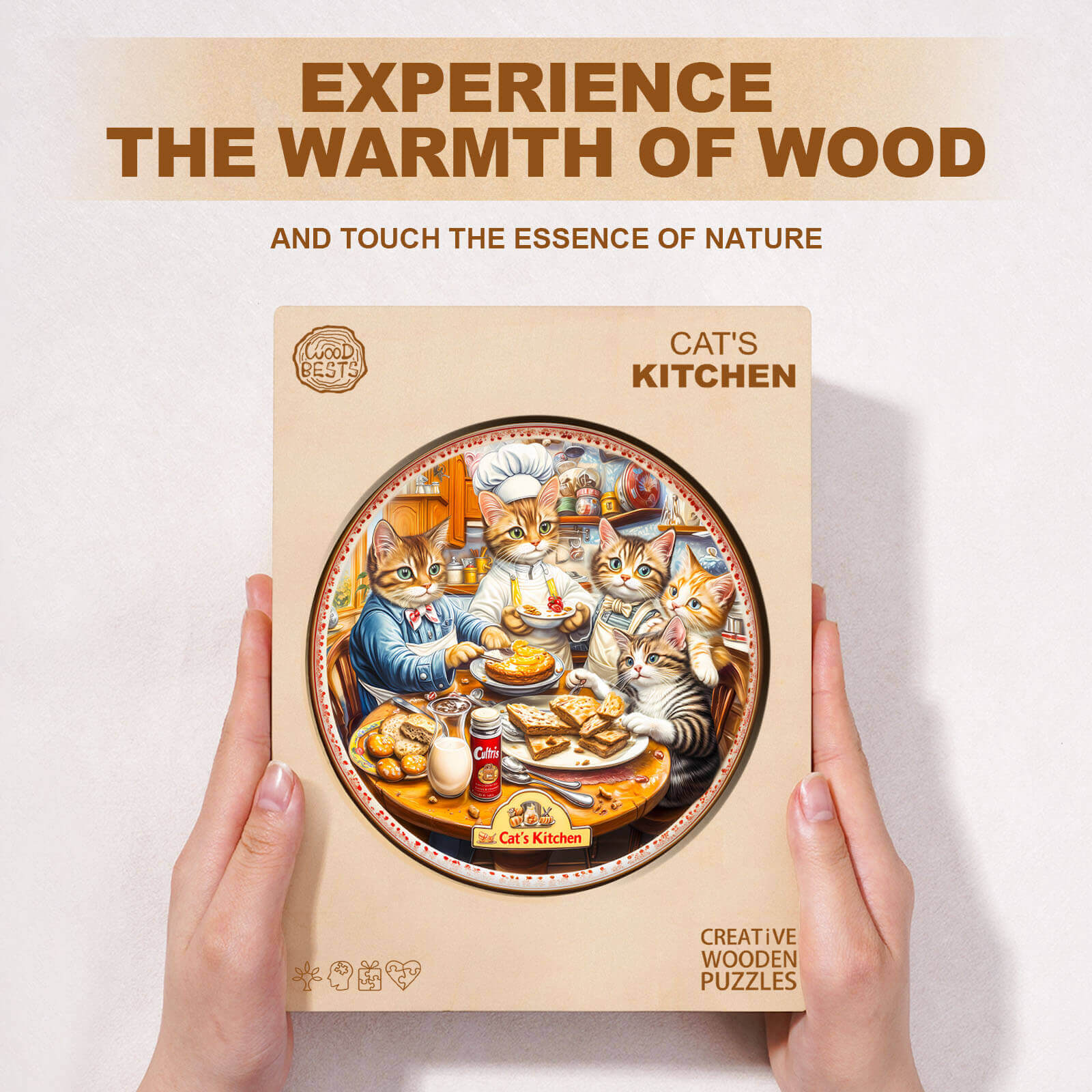 Cat's Kitchen Wooden Jigsaw Puzzle