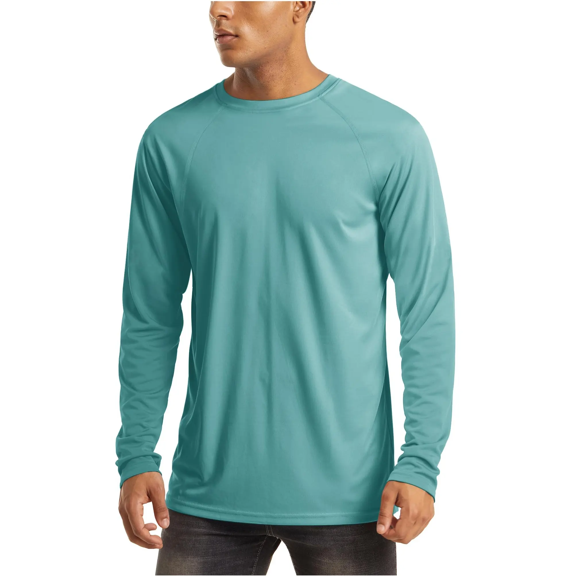 Men's UPF 50+ Long Sleeves Shirts Quick Dry Lightweight Summer Sportswear Tops