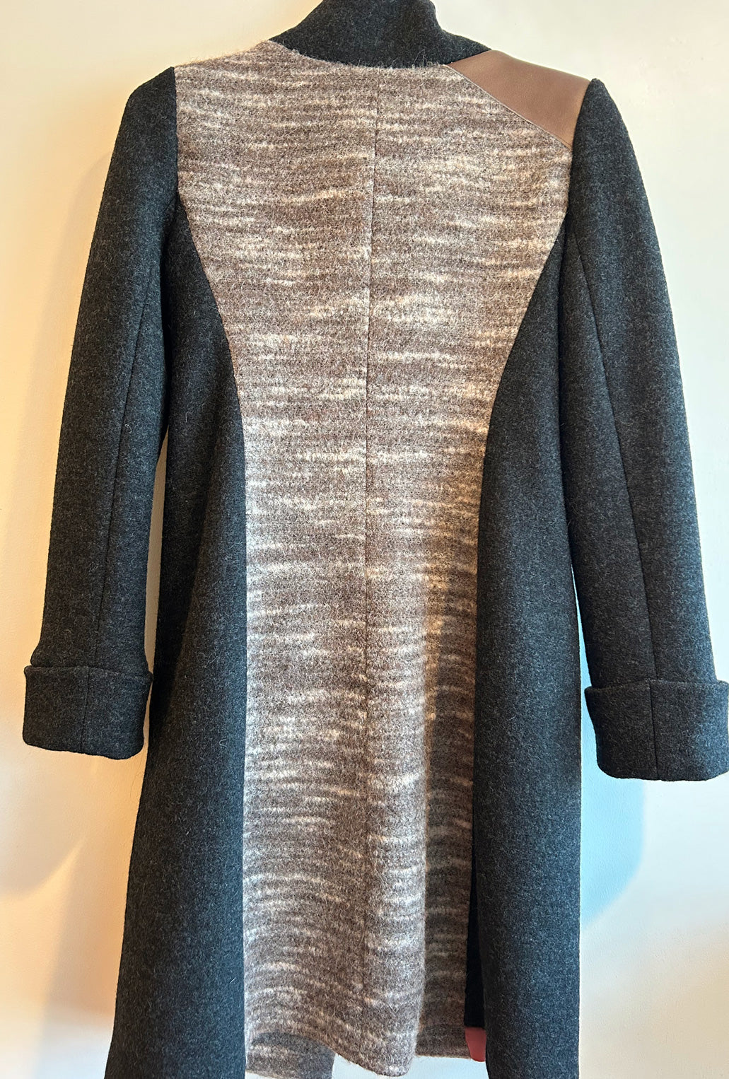 DARK TAUPE HAZE COWL NECK COAT