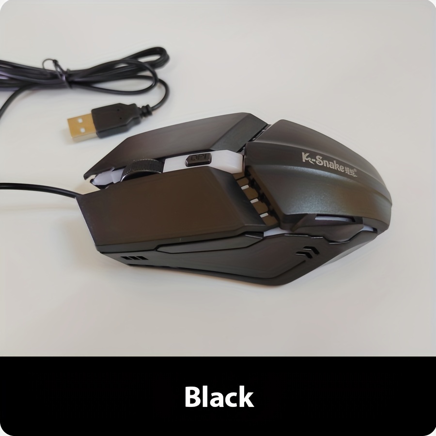 Ergonomic USB Gaming Mouse - RGB Streamer, Silent, Electronic Sports, Perfect for Laptop & Desktop