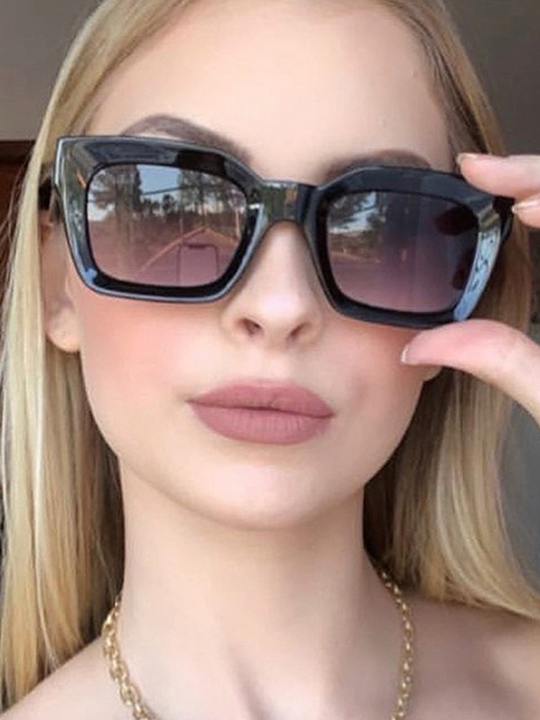 Geometric Sun-Protection Sunglasses Accessories