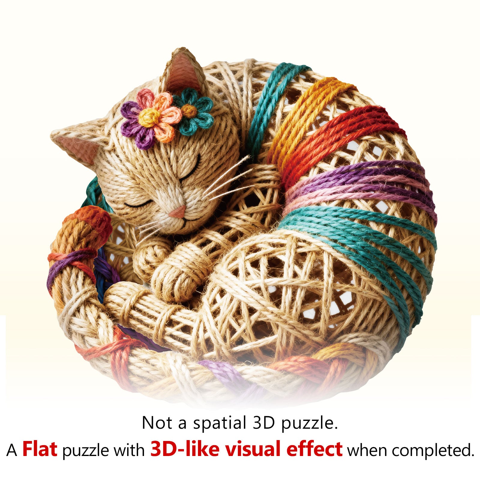 Twine Cat Wooden Jigsaw Puzzle