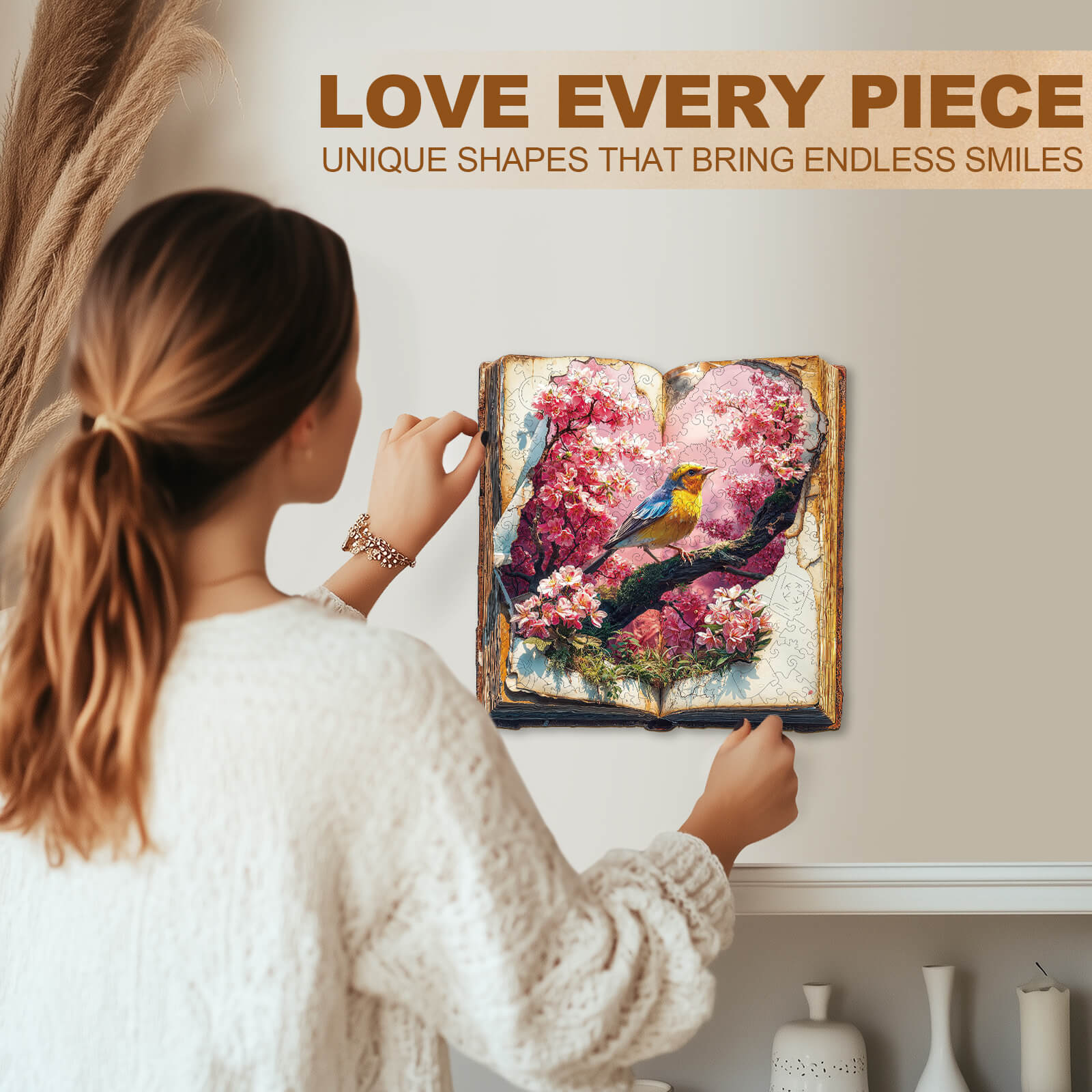 Petal Serenade Wooden Jigsaw Puzzle