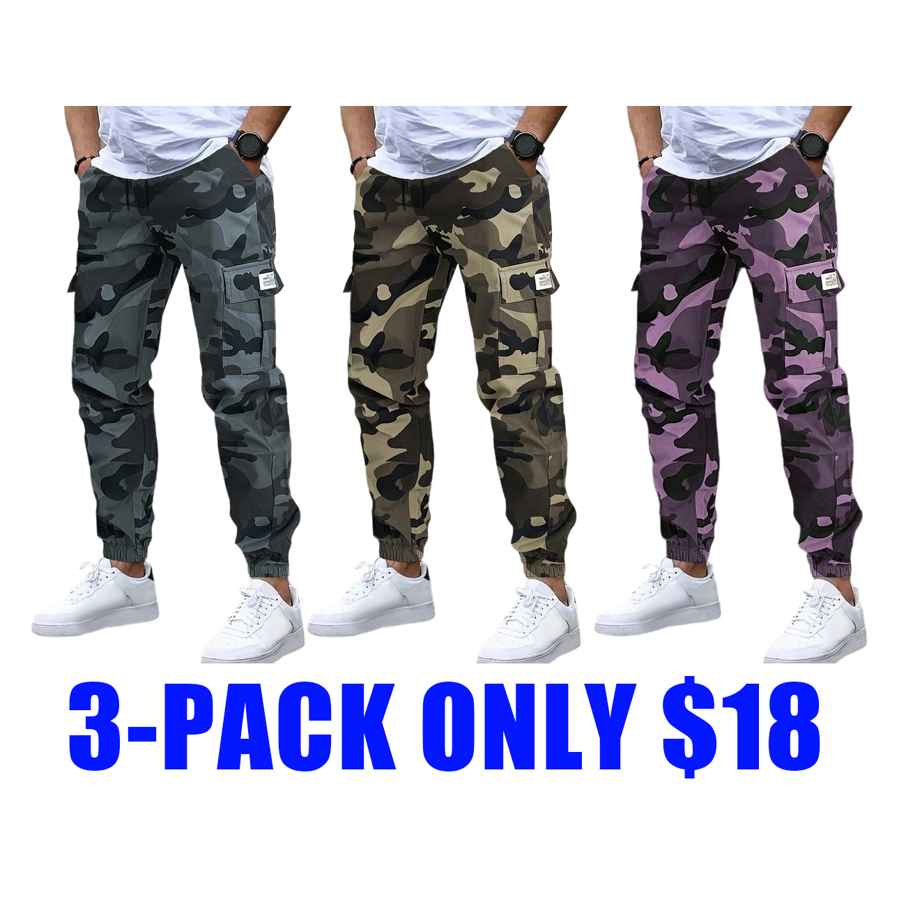 Men's Multi - Pocket Streetwear Cargo Pants - Rugged Durable Construction