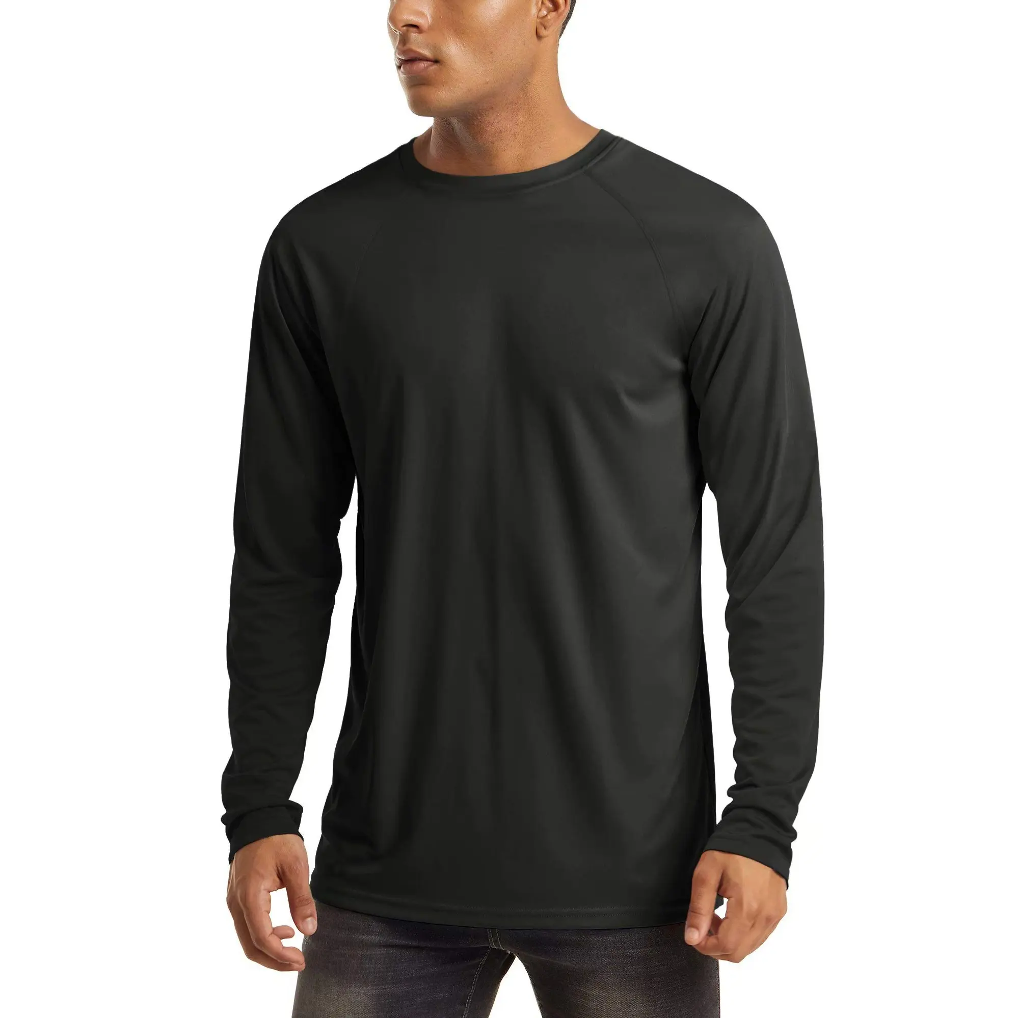 Men's UPF 50+ Long Sleeves Shirts Quick Dry Lightweight Summer Sportswear Tops