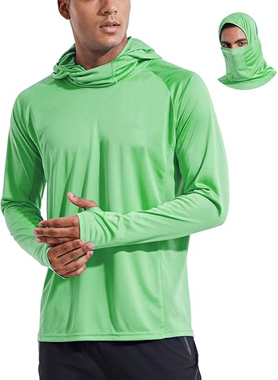 Men's UPF 50+ Sun Hoodie with Face Mask & Neck Gaiter