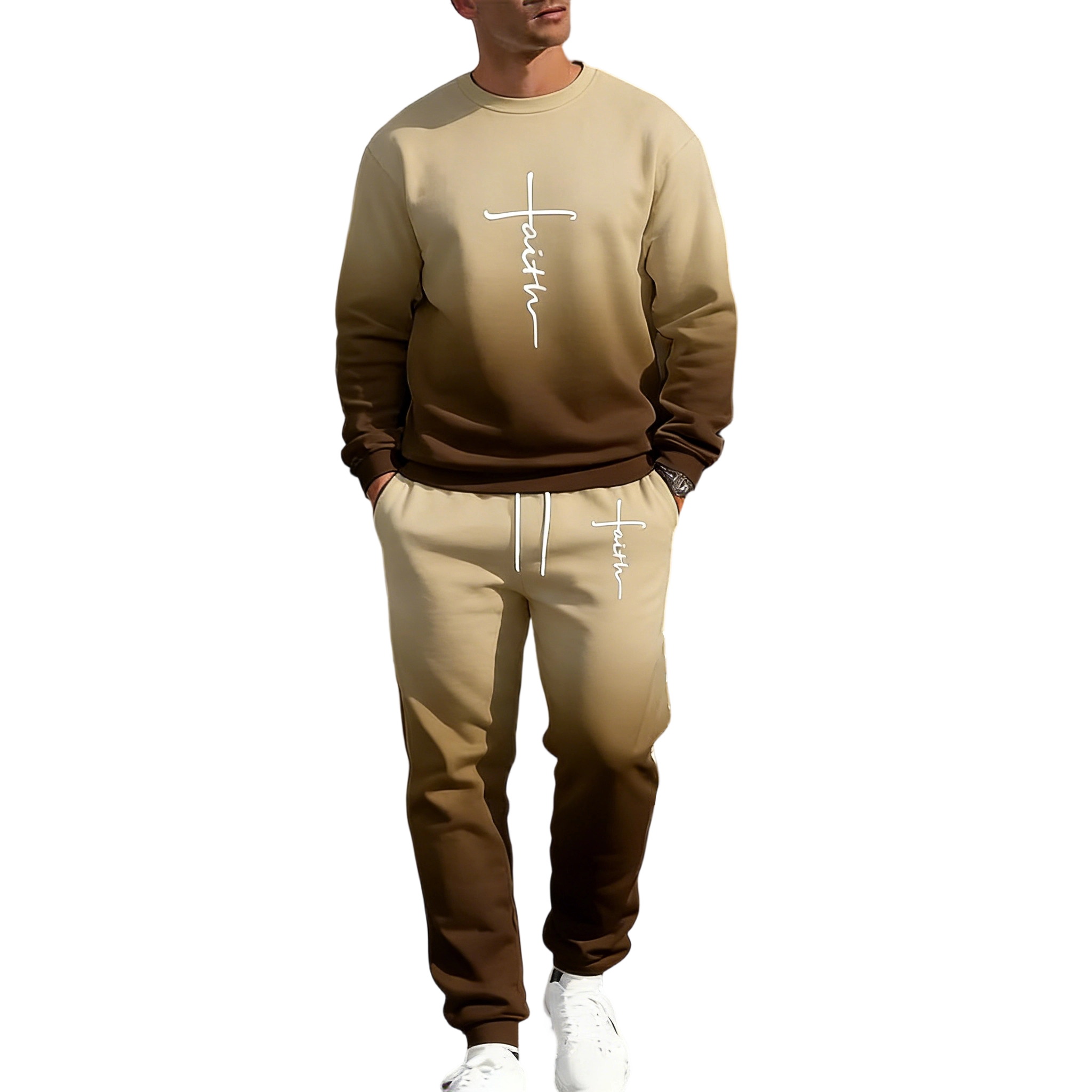 Men’s Casual Long Sleeve Sports Suit Set