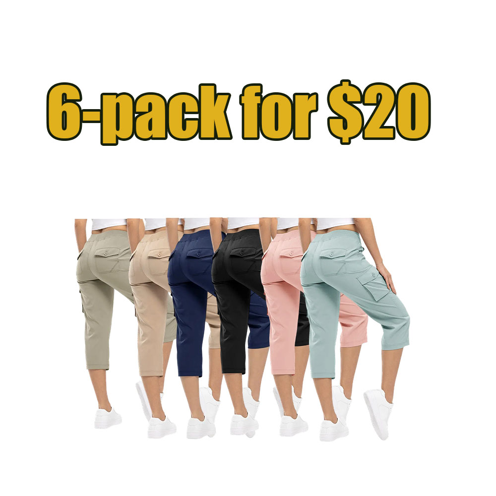 Women's Quick-Dry Hiking Capris with 6 Pockets - Comfortable Outdoor Pants for All Adventures