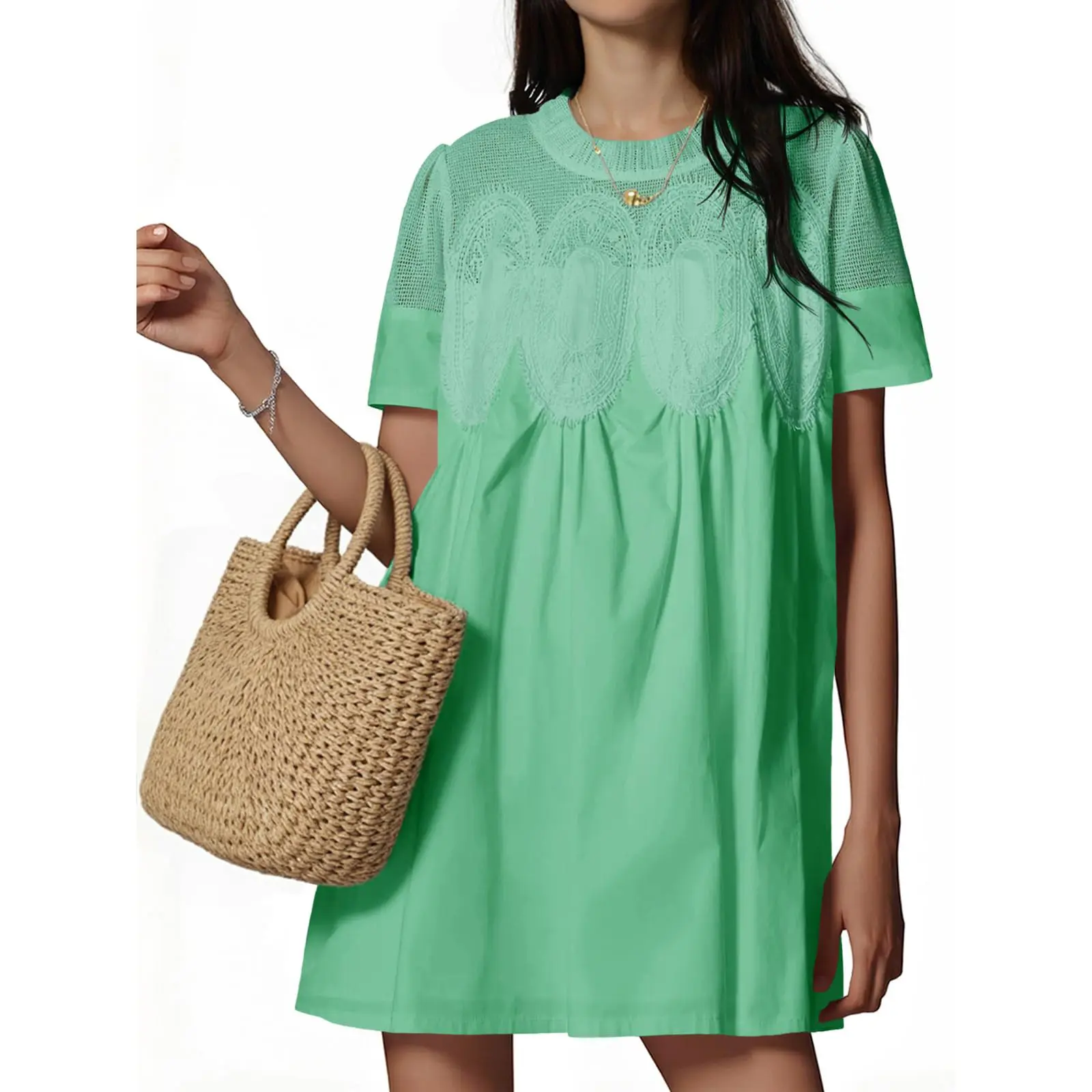 Elegant Lace Summer Mini Dress for Women
