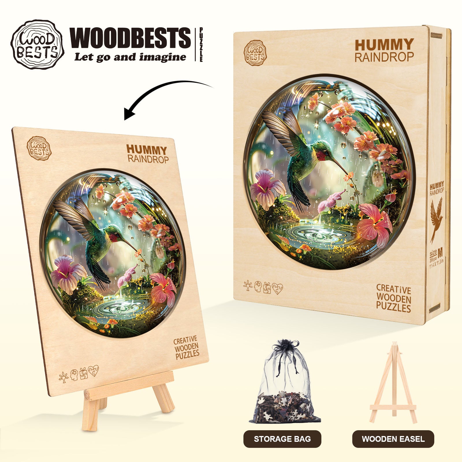 Hummy Raindrop Wooden Jigsaw Puzzle
