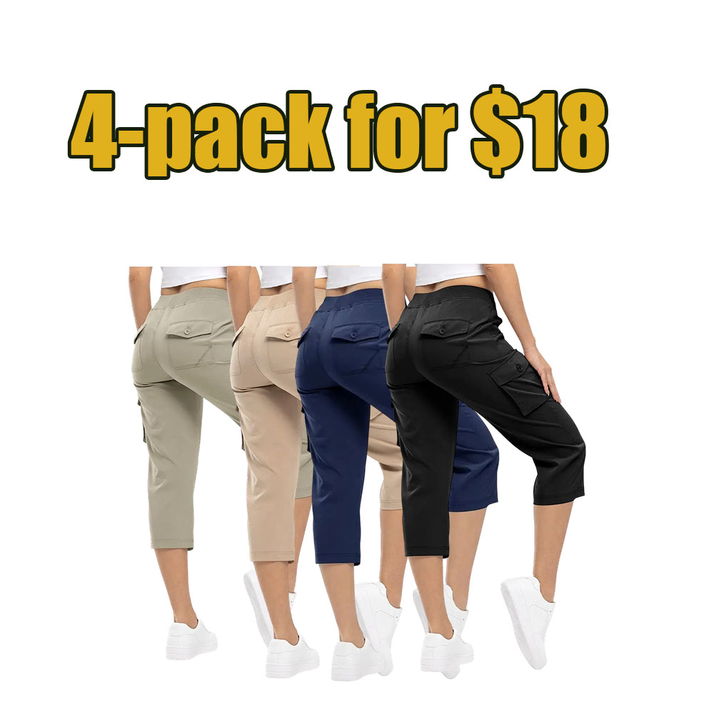 Women's Quick-Dry Hiking Capris with 6 Pockets - Comfortable Outdoor Pants for All Adventures