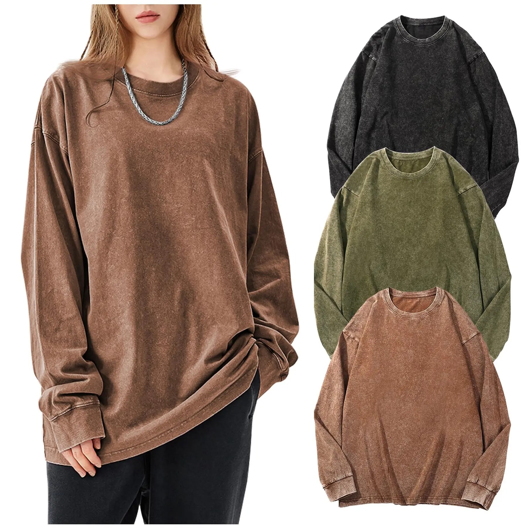 👕👕Unisex Acid Wash Long Sleeve T-Shirt