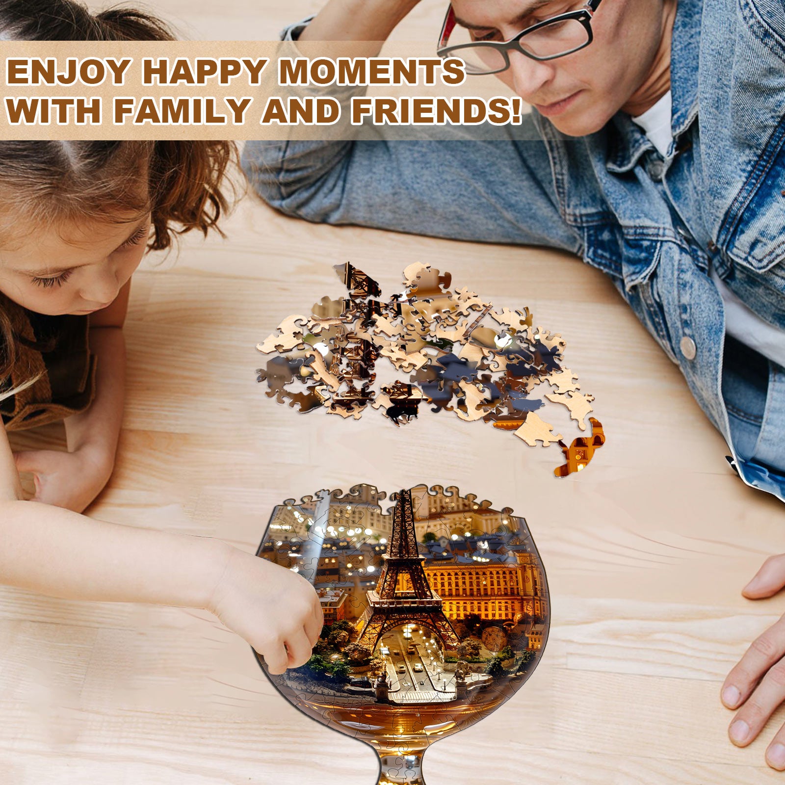 Paris Glow Wooden Jigsaw Puzzle