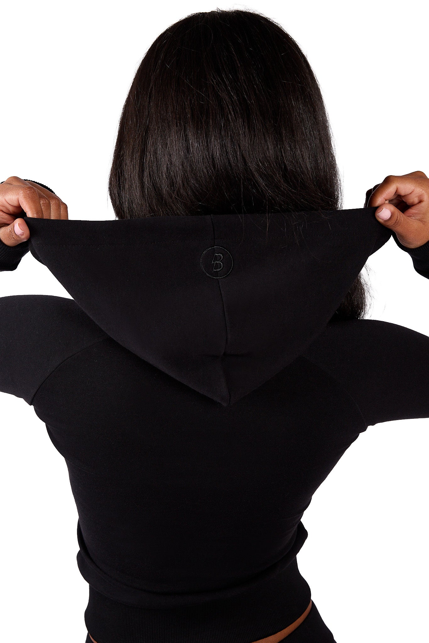 BODY KNITWEAR ZIP HOODIE (MIDNIGHT BLACK)