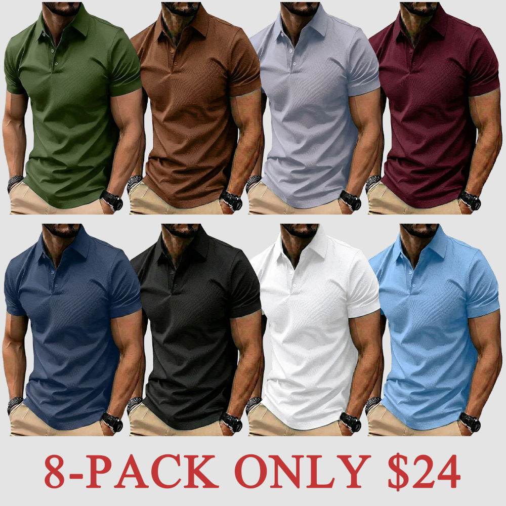Men's Solid Color Polo Shirt