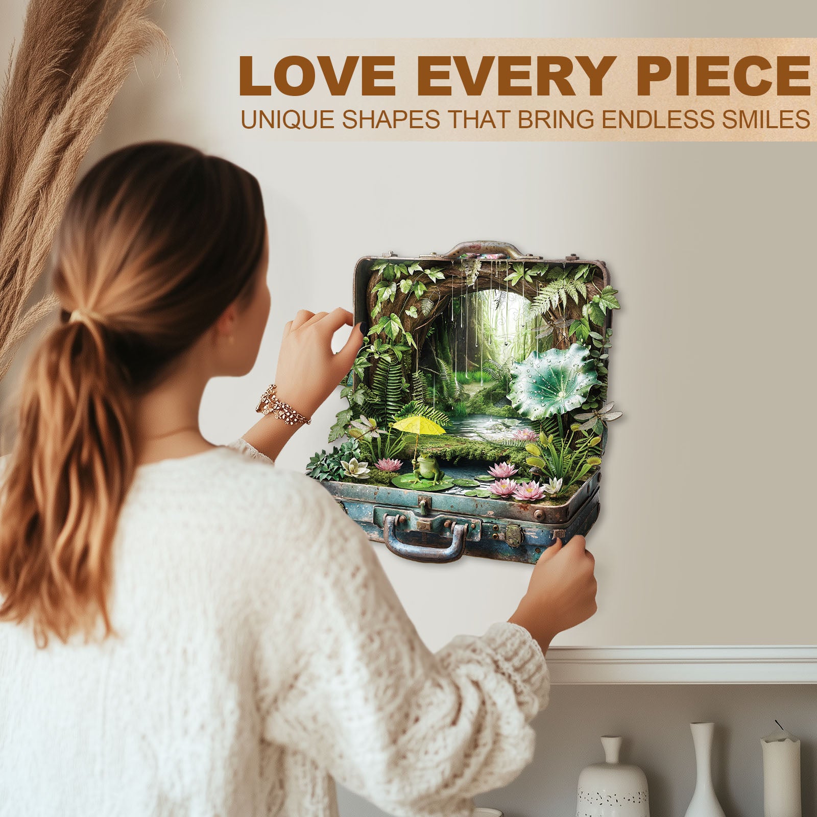 Rainforest Suitcase Wooden Jigsaw Puzzle