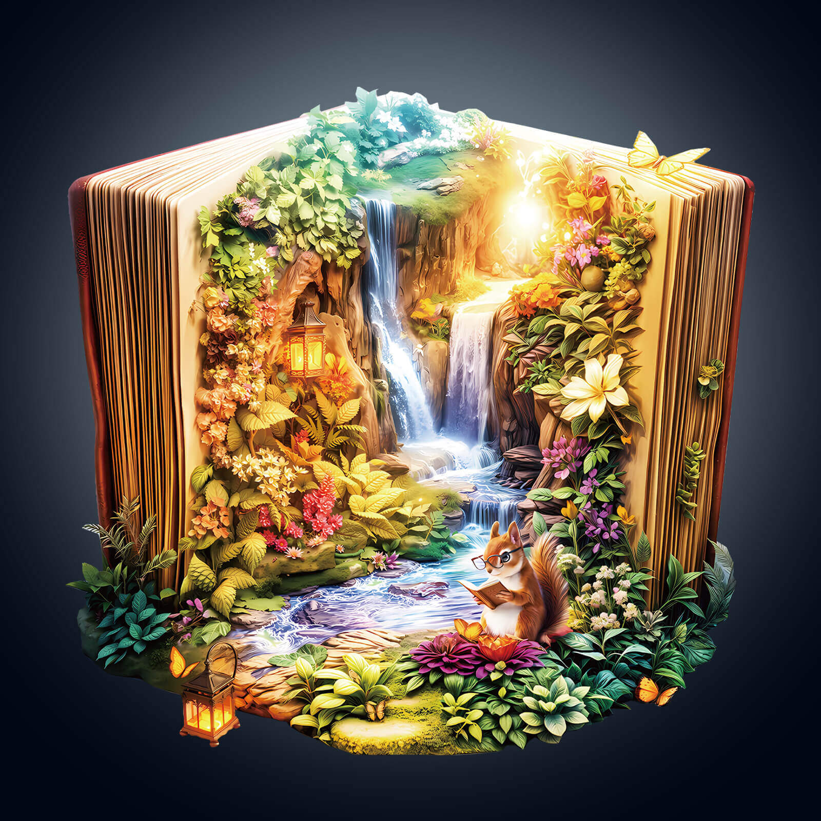 Landscape in the book Wooden Jigsaw Puzzle