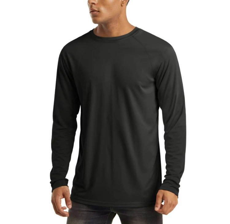 Men's UPF 50+ Long Sleeve Sun Protection Shirt – Quick Dry Lightweight Rashguard T-Shirt for Hiking, Swimming, and Outdoor Workouts