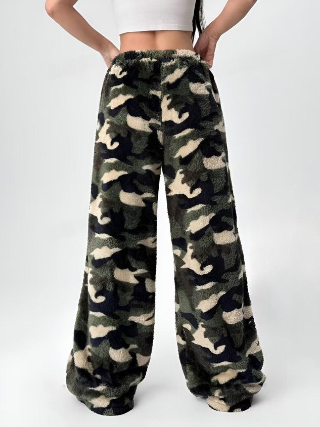 Loose Simple Leopard Pants