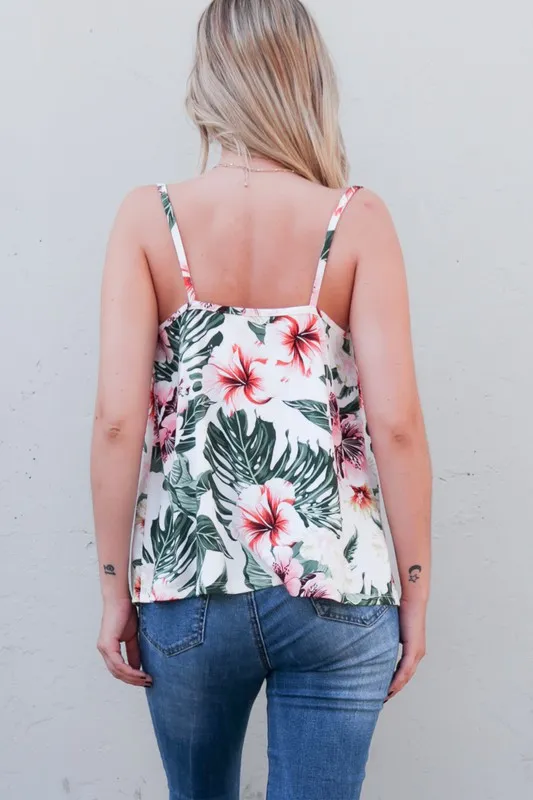 Floral Printed Casual Tank Top