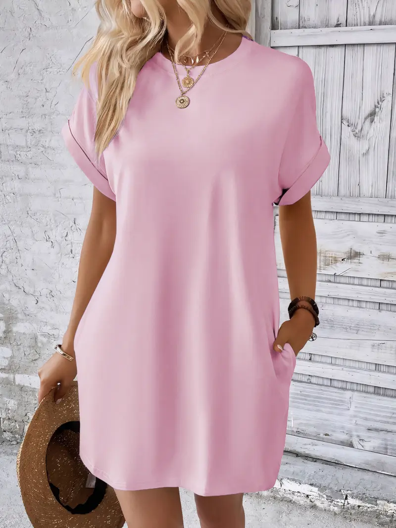 👗 Women’s Relaxed Fit Long‑Sleeve Shirt Dress