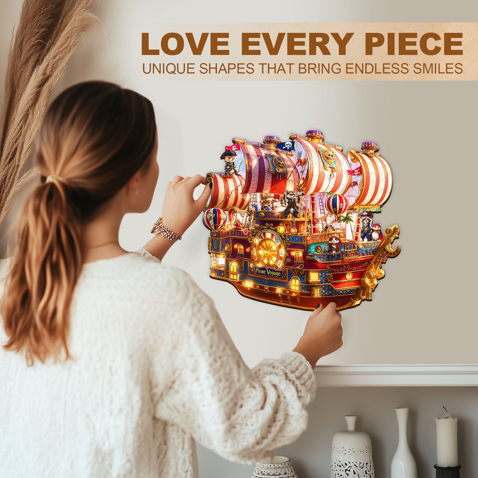 Pirate Voyage Wooden Jigsaw Puzzle