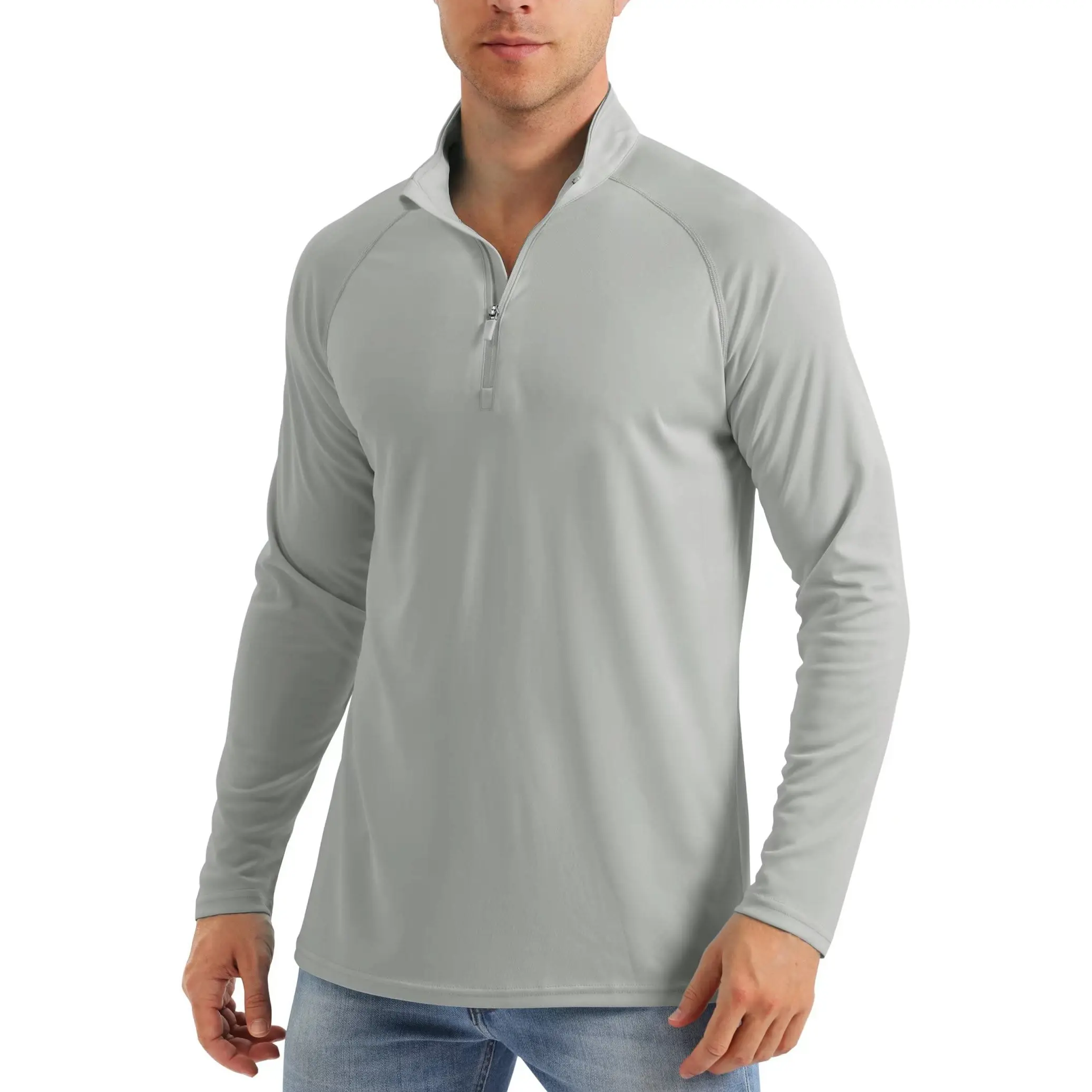 Men's 1/4 Zip Shirt UPF 50+ Quick Dry Lightweight Long Sleeve