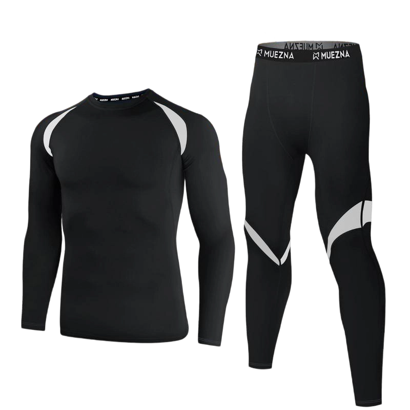 Men's Warmth-Preserving Jacket and Underwear Set - Underpants, Overalls, Long Pants - Base Layer Warmth-Resistant Fur Liner