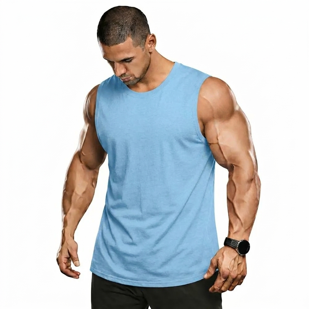 Men's Sleeveless Crewneck Tank Top