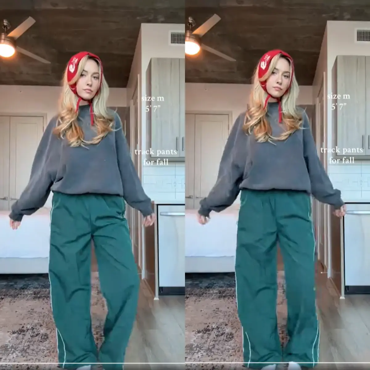 Women's Parachute Wideleg Pants Baggy Y2K Elastic Waist Wide Leg Track Pants Trousers Casual