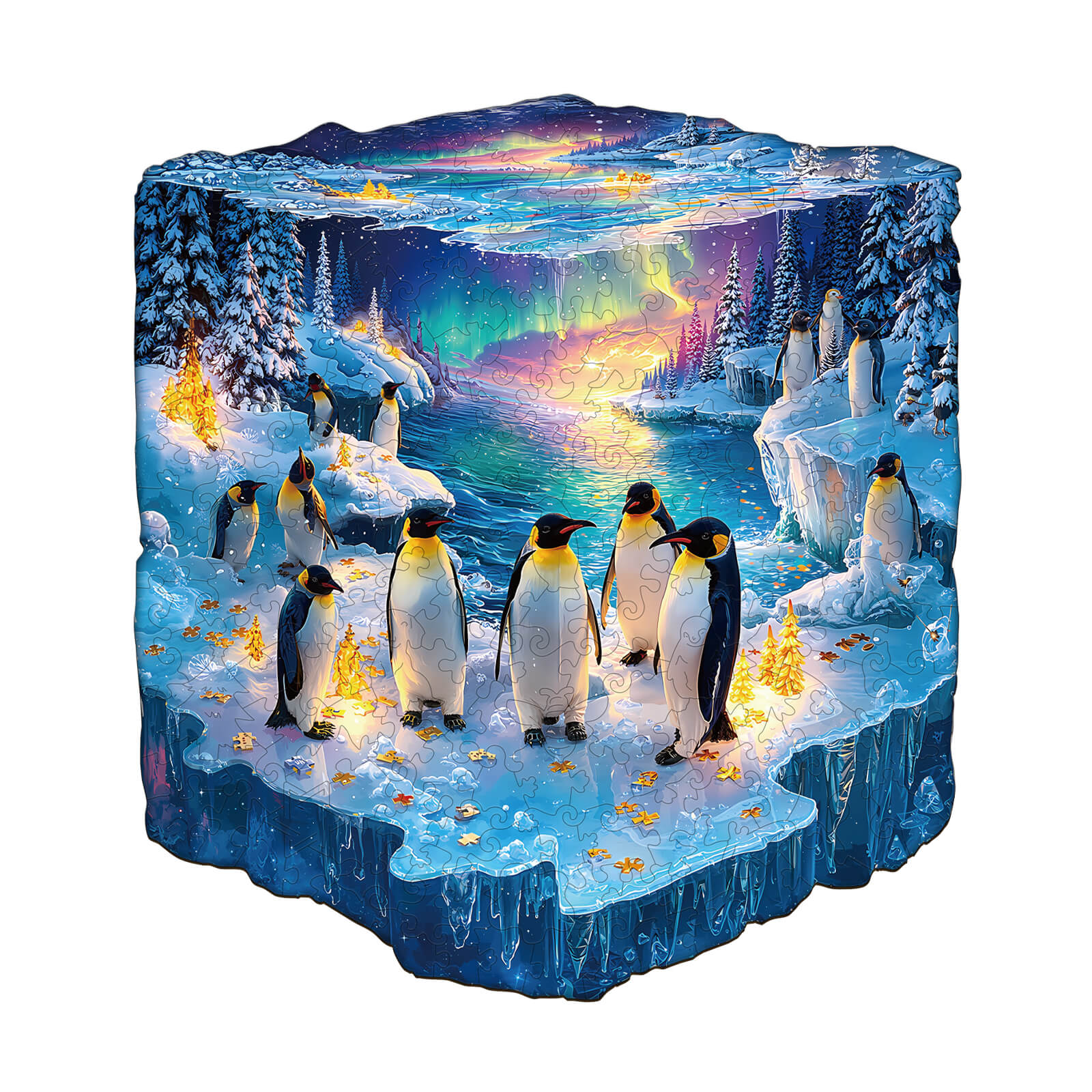 Frozen polar Penguin Wooden Jigsaw Puzzle