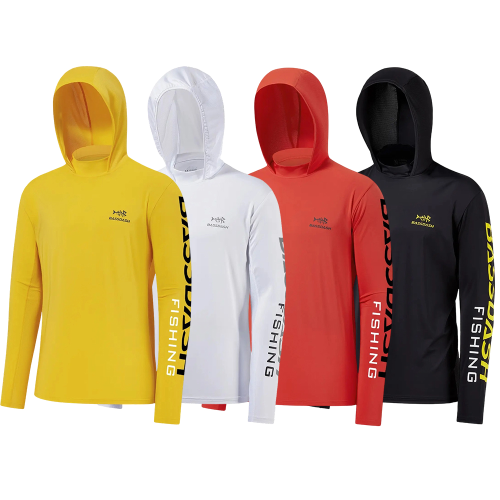 UPF 50+ Men’s UV Sun Protection Long Sleeve Hooded Fishing Shirts