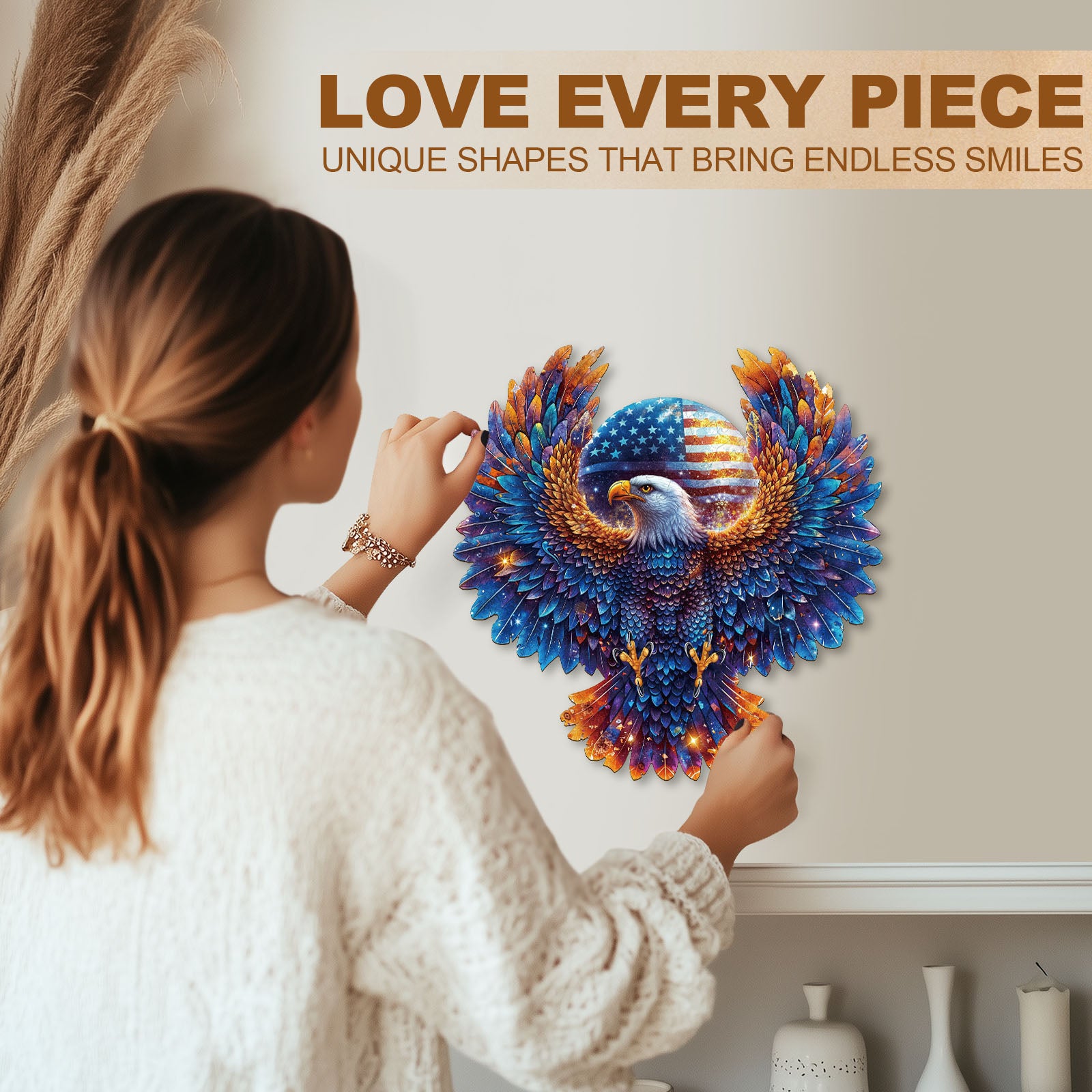 Patriot Eagle Wooden Jigsaw Puzzle